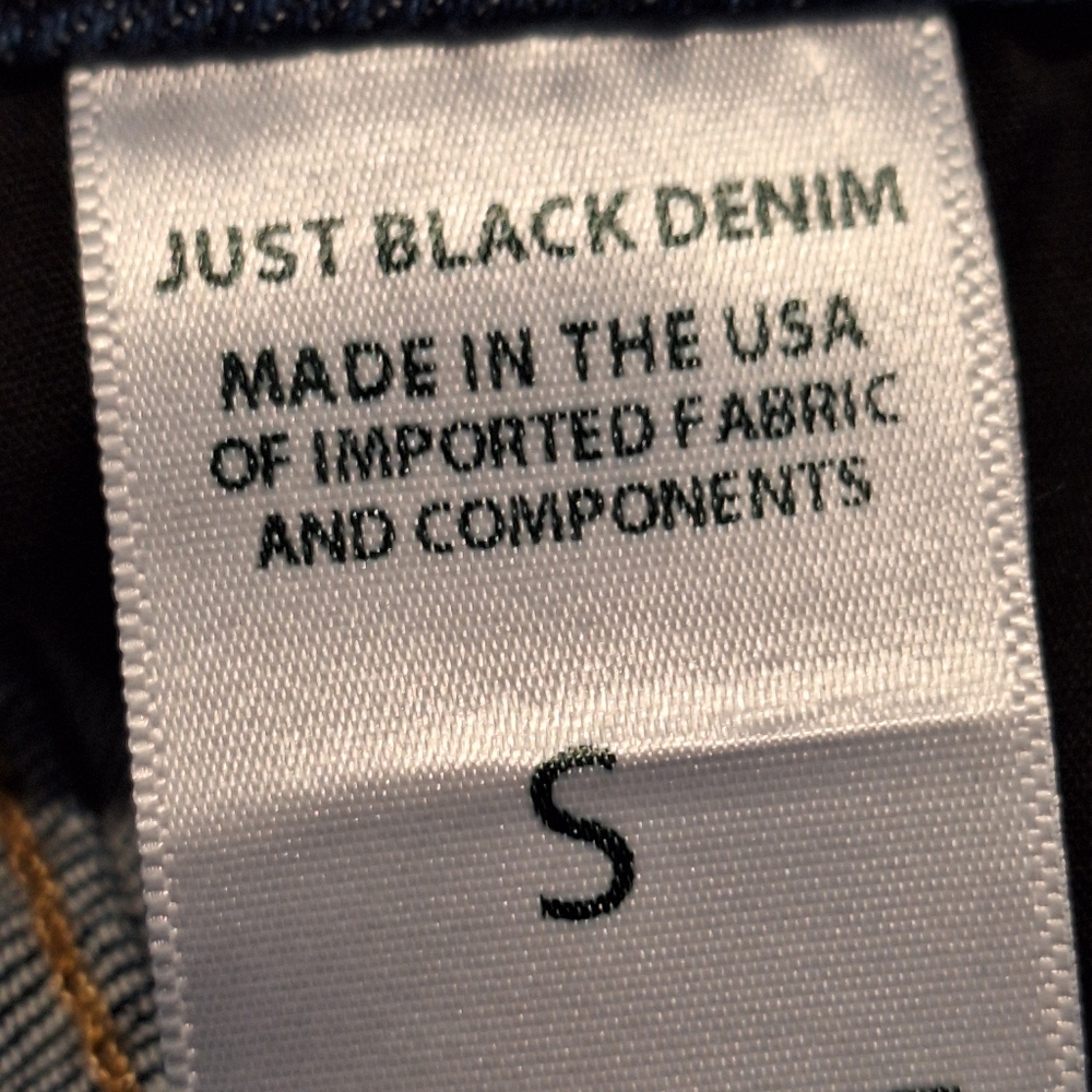JUST BLACK | Denim, Mini Skirt w/ Frayed Hem - Picture 15 of 16